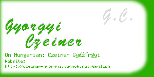 gyorgyi czeiner business card